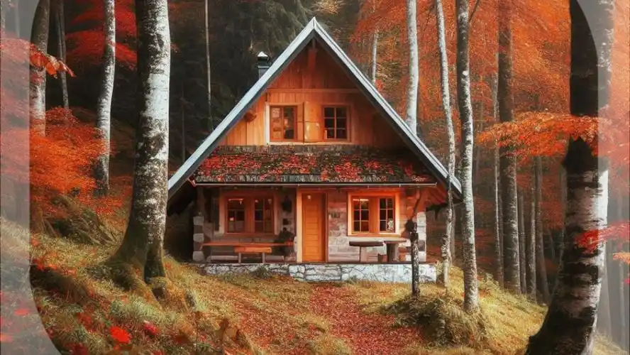 关键词: 小木屋 森林 春夏秋冬四季 ai帮我生成了这十六幅图片