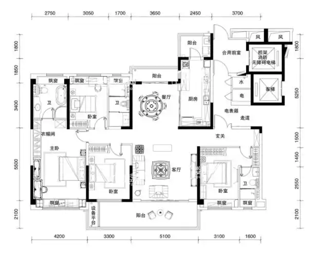 超200㎡大平层重现江湖,这个户型看一眼就爱上!