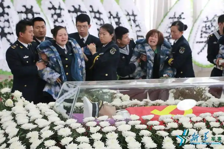 张超烈士遗体告别仪式现场.