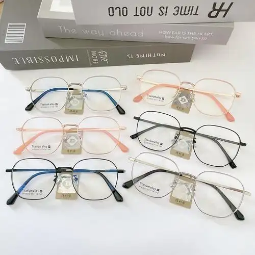 超轻新款金属复古眼镜舒适韩版方形眼镜框男女学生小脸眼镜架批发