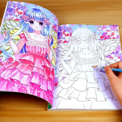 公主涂色书全6本儿童涂鸦画画书6-12岁小学生美少女绘画梦幻仙女