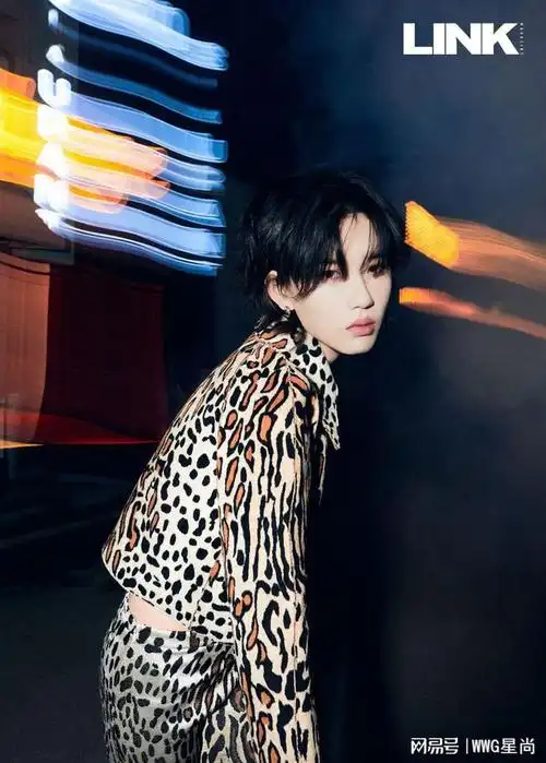 陆柯燃身着stjohnre22系列豹纹套装