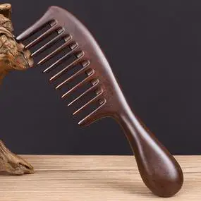 0036人付款淘宝谭木匠按摩梳子头部经络梳天然黑檀木梳子脸部眼部肩颈