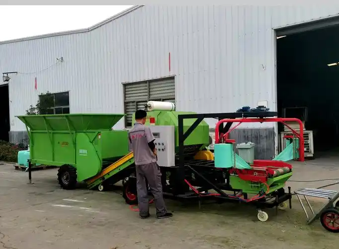 牧草发酵大圆捆裹包机 牧源机械 双包膜青贮打捆包膜一体机