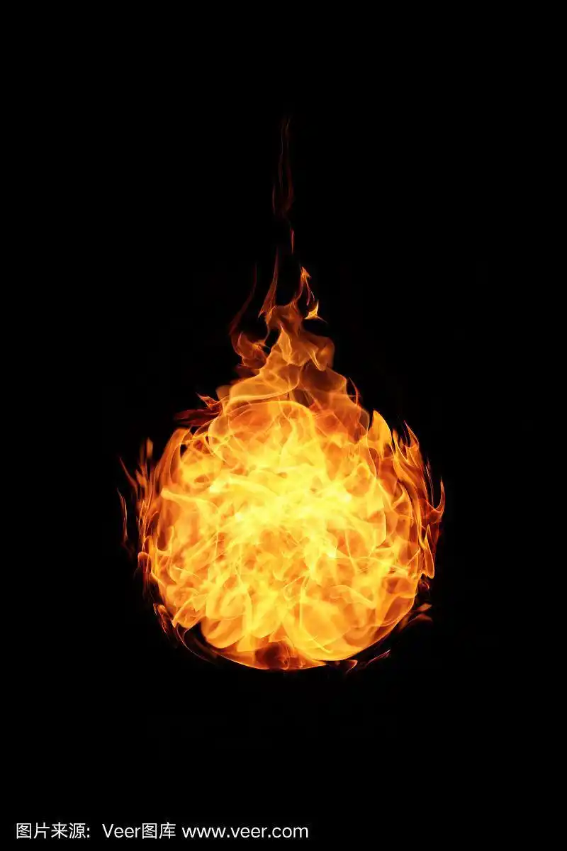球,火焰,抽象,火,黑色背景