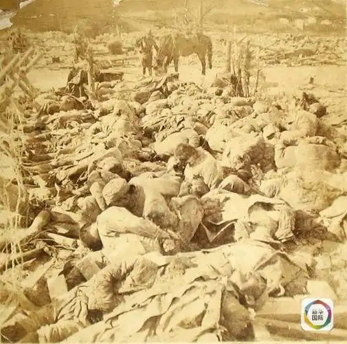 申报档案中由日军拍摄的屠杀照片(中国第二历史档案馆提供).