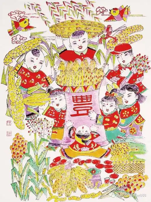 入展作品 ▲ 《五谷丰登》76cm×53cm 王金彪 山东临朐