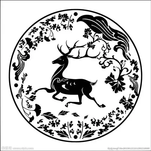 梅花鹿设计图__传统文化_文化艺术_设计图库_昵图网nipic.com