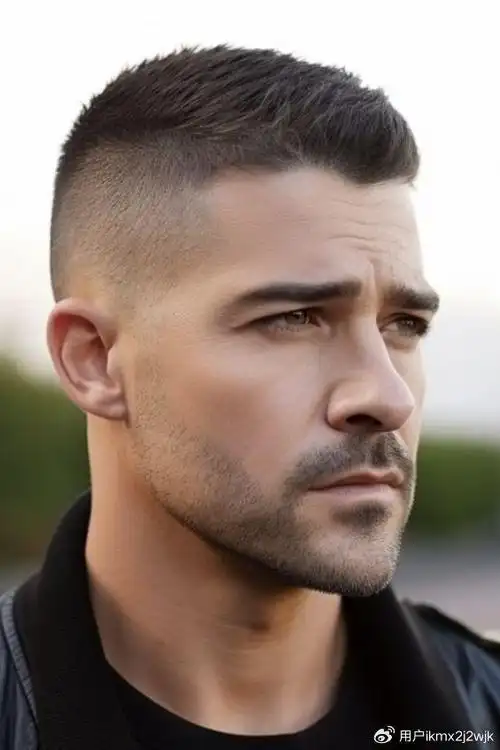 男人过了40岁,两侧铲短发型,焕发时尚新魅力
