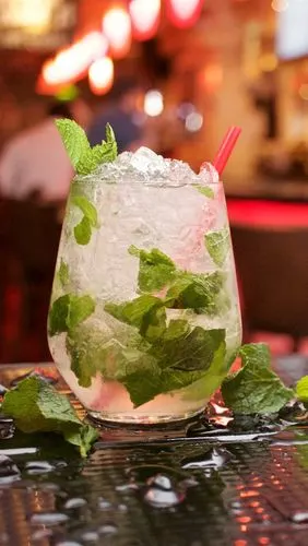 壁纸 莫吉托,饮料,冰,朦胧的背景 2880x1800 hd 高清壁纸, 图片, 照片