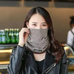 春秋季围脖女士套头帽两用蒙面青年脖套骑行学生街头出游保暖围巾