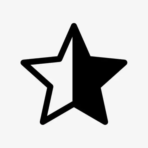 半黑半白星星符号