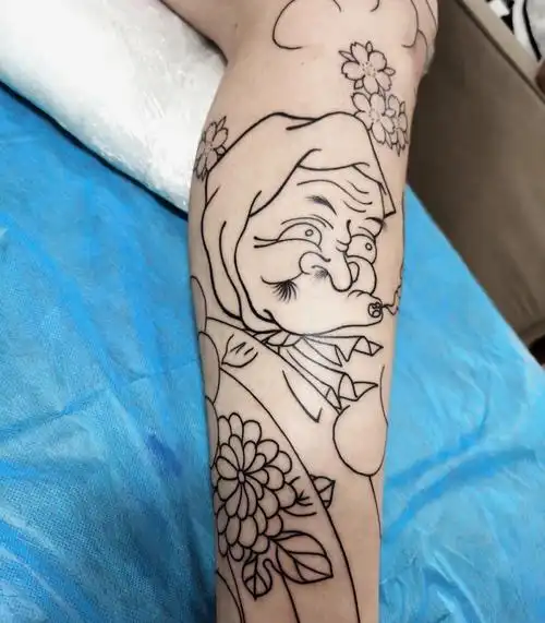 女孩子的日式花腿线条