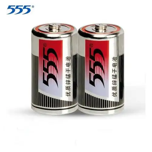 555大号电池1号15v一号r20热水器燃气灶555锌锰干电池虎头电池2个