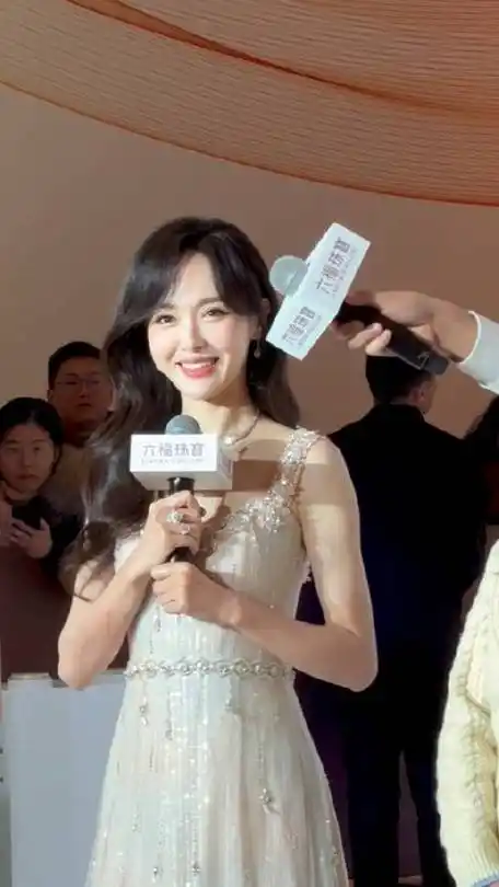 姐姐有在认真对待每一位粉丝,爱真的有回应#唐嫣钻石鎏光羽毛长裙