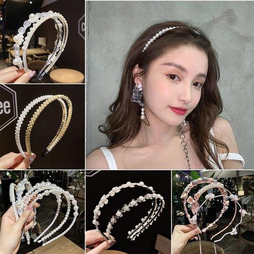 显脸小的珍珠发箍大韩国名媛白色头箍超仙发卡百搭外出洗脸发窟女