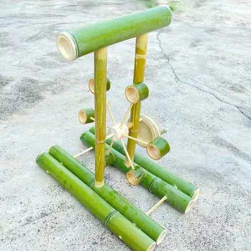 水车手工定制儿童礼物手摇幼儿园竹子戏水玩具戏水