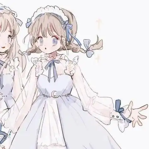 卡通闺蜜头像二人可爱 动漫女生双人闺蜜图片