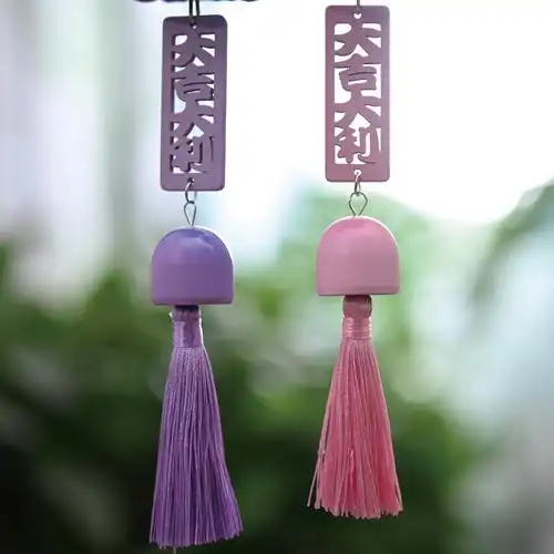 国潮风可爱女孩风铃房间装饰品古风少女玄关挂饰创意情人节礼品