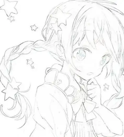 简笔画素描动漫人物简单可爱