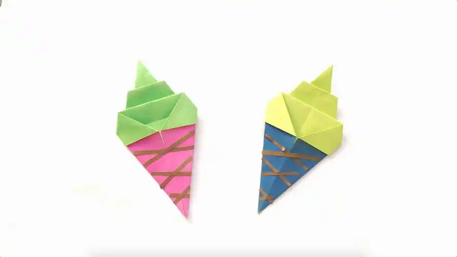 亲子折纸:冰淇淋