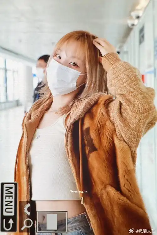 宋雨琦机场私服##宋雨琦回国录奔跑吧