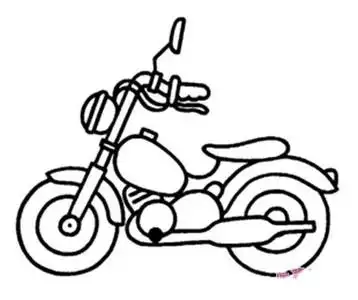 幼儿哈雷摩托车简笔画图片,图片,简笔画-学笔画
