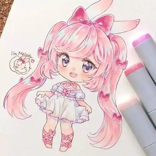 马克笔手绘q版动漫马克笔手绘