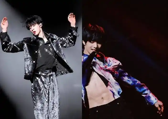 185的身高加大长腿,完美的腰线和腹肌,首先来说下刘耀文,那这样的组合