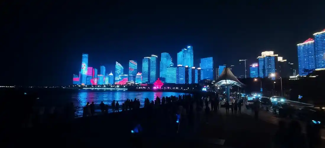 青岛 五四广场灯光秀 - 花粉随手拍夜景 花粉俱乐部