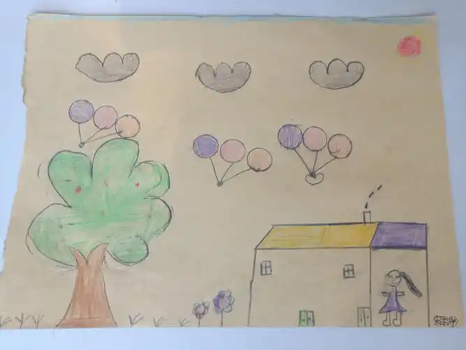 相亲相爱一家人(三)之"房一树—人"绘画(勿评论)