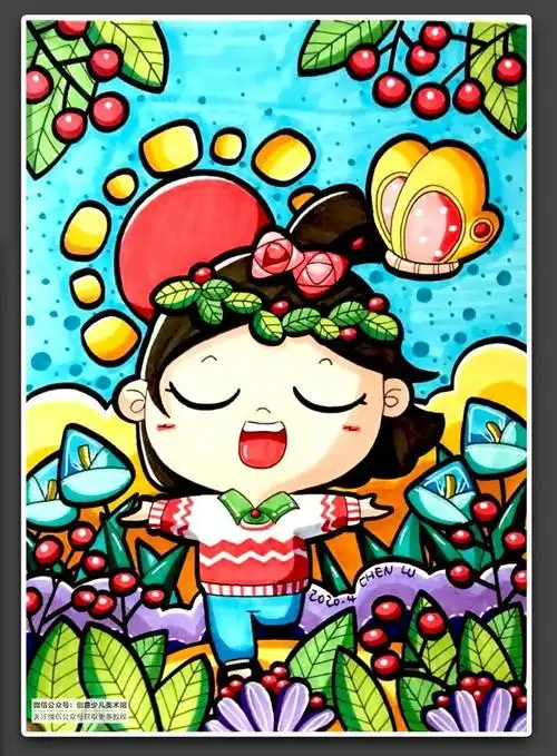 素材学会色彩的搭配水彩笔马克笔范画参考合集