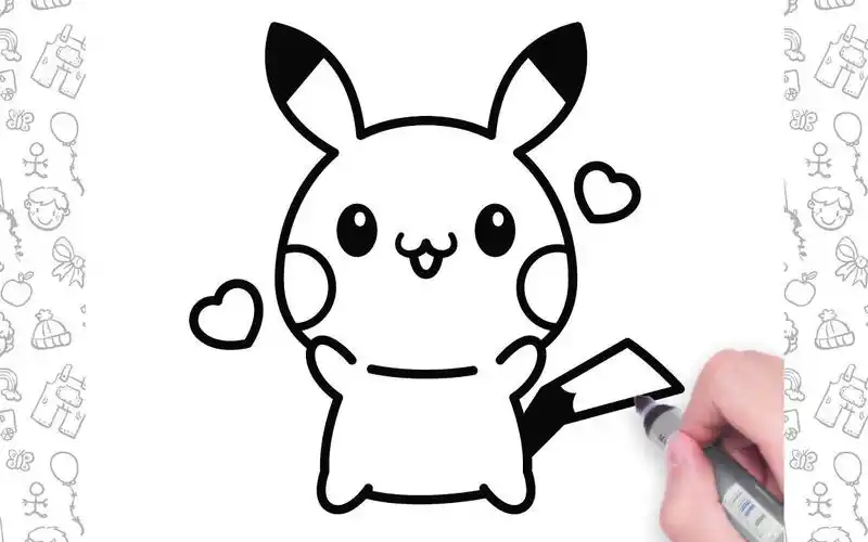 和我一起学画画,今天我们来画皮卡丘!
