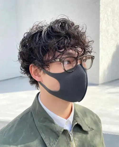 男生日系纹理烫发