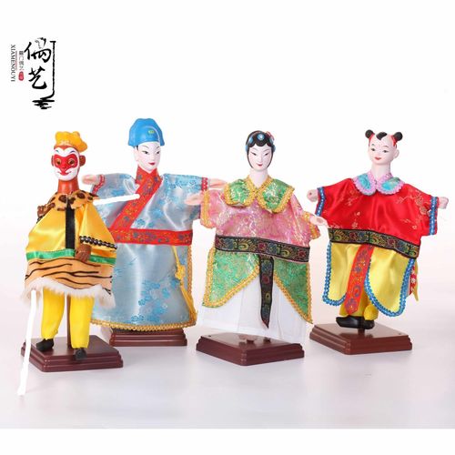 布袋木偶小生小旦孙悟空哪吒亲子手工diy特色漳州木偶彩绘半成品