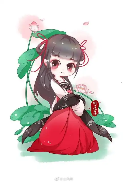 古风人物插画q版汉服小可爱系列