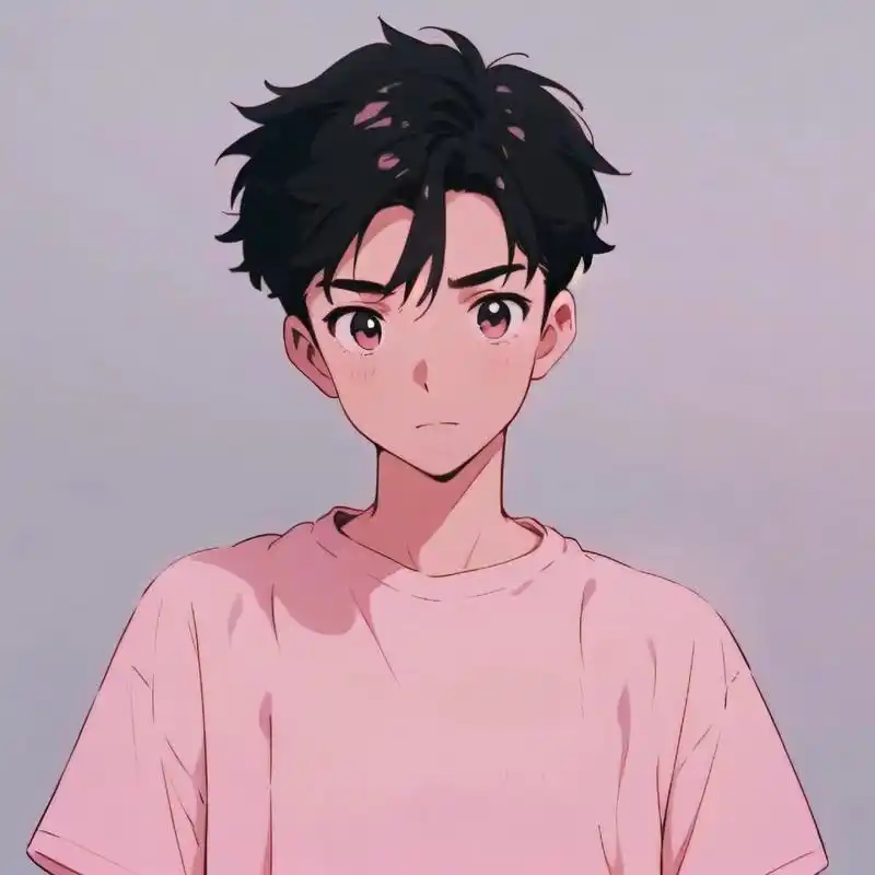 粉色系旧漫男生头像 这种风格头像有人喜欢吗-粉色系