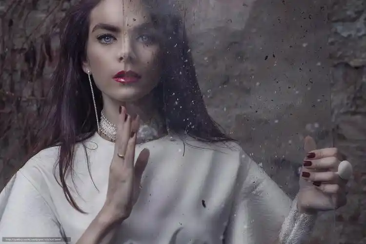 girl, face, makeup, sight, ornamentation, neckl