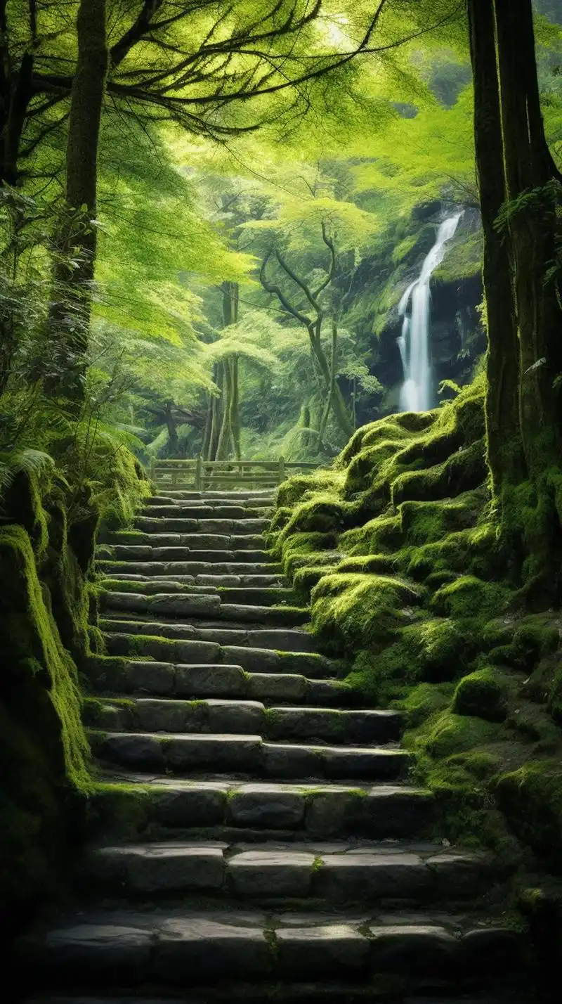 林间小路曲,青苔铺石阶.#覆雪 #唯美意境 #大自然 #治愈 - 抖音