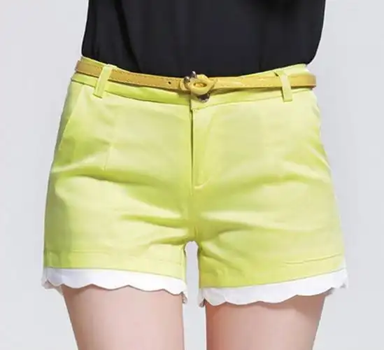 2015新款韩版白色直筒短裤女夏女裤休闲裤修身糖果色热裤短裤子