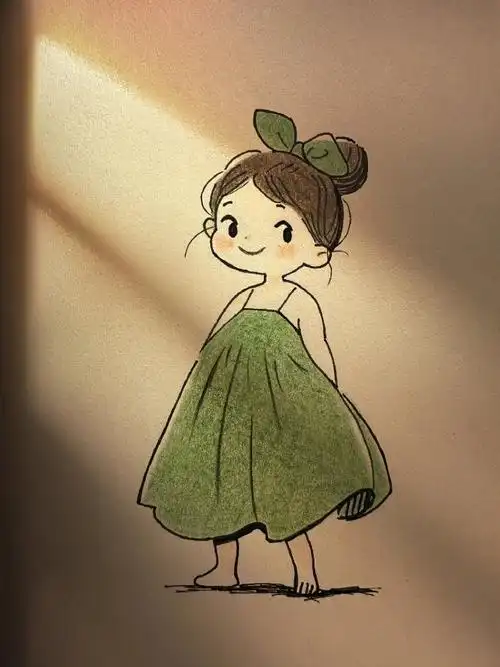 彩铅画,哪些可爱的小女孩!#画画