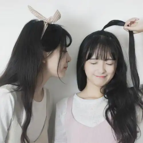 无水印闺蜜姐妹个性情侣卡通可爱萌娃搞怪头像by朕就是这样的女汉子