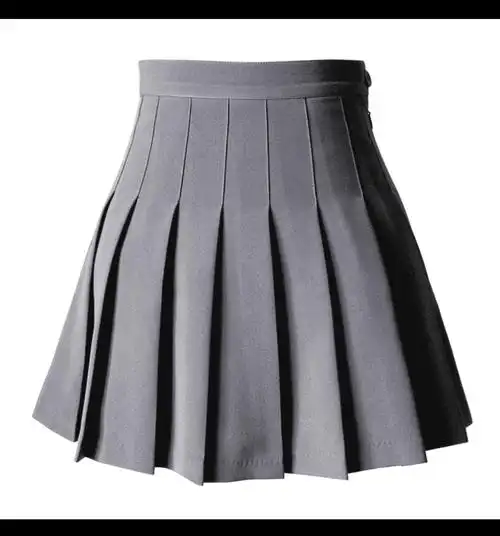 灰色百褶裙到底应该搭什么上衣呀家人们0101
