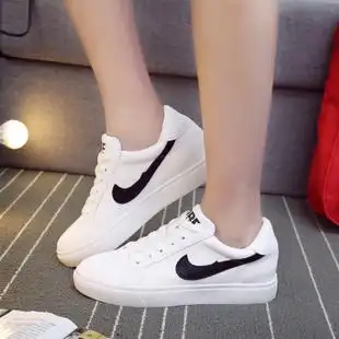 2016明星同款韩版潮新款小白鞋白色休闲板鞋系带运动鞋女士时尚鞋