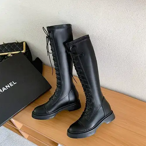 大桶围胖mm长靴粗腿骑士靴加宽大筒围女靴高筒靴肥大码靴子41