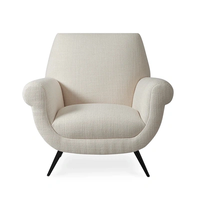 设计师单人沙发椅美式休闲椅小户型客厅简约布艺网红乳白色沙发