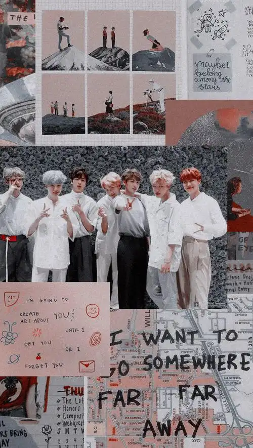防弹少年团bts拼贴壁纸第一弹
