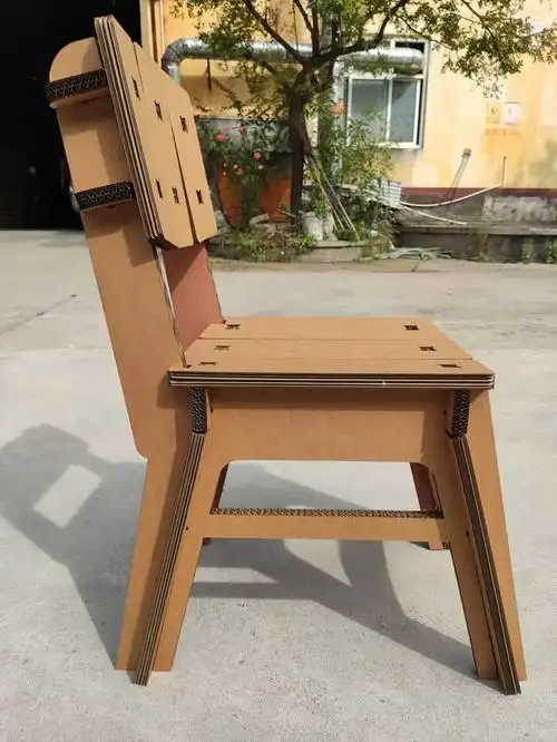 diy靠背椅子手工瓦楞瓦楞纸纸板组装幼儿园学生纸箱