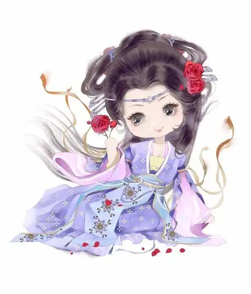 古风人物插画,q版 小可爱系列. 图