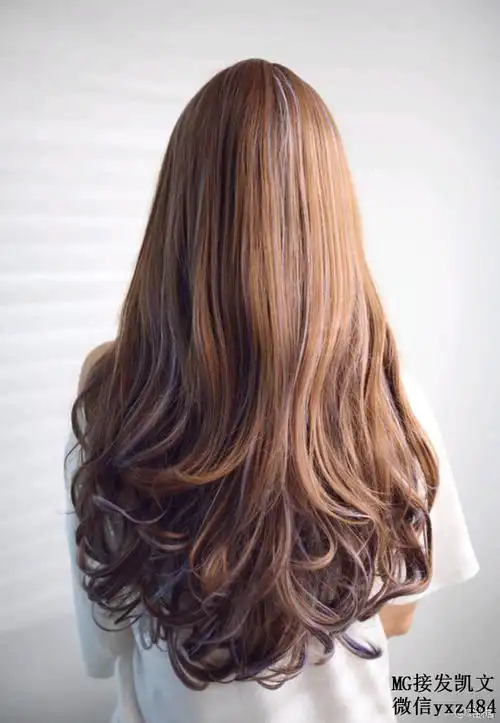 背影杀手 挑染 渐变色 接发 长发 卷发 美发 发型 美图长发及腰发型